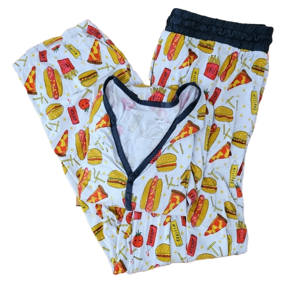 Little Sleepies Other - Little Sleepies Set : Pajama Top (XXL) and Pants (XL) Fast Foodies Novelty Print